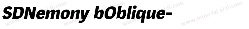 SDNemony bOblique字体转换